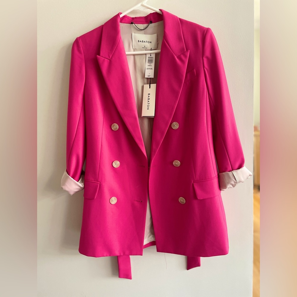 Babaton blazer. Barbie pink. Brand new. Size 2.